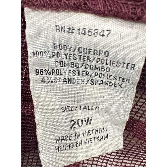 Maya Brooke 3/4 Sleeve Open Knit Midi Jacket Crimson Red Plus Size 20W - Picture 6 of 7